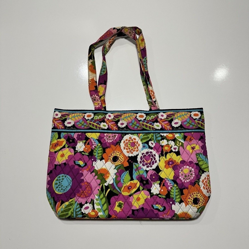 Vera Bradley - Va Va Bloom Tote Carryall Shoulder Bag Quilted Large 11.5" X 17’’